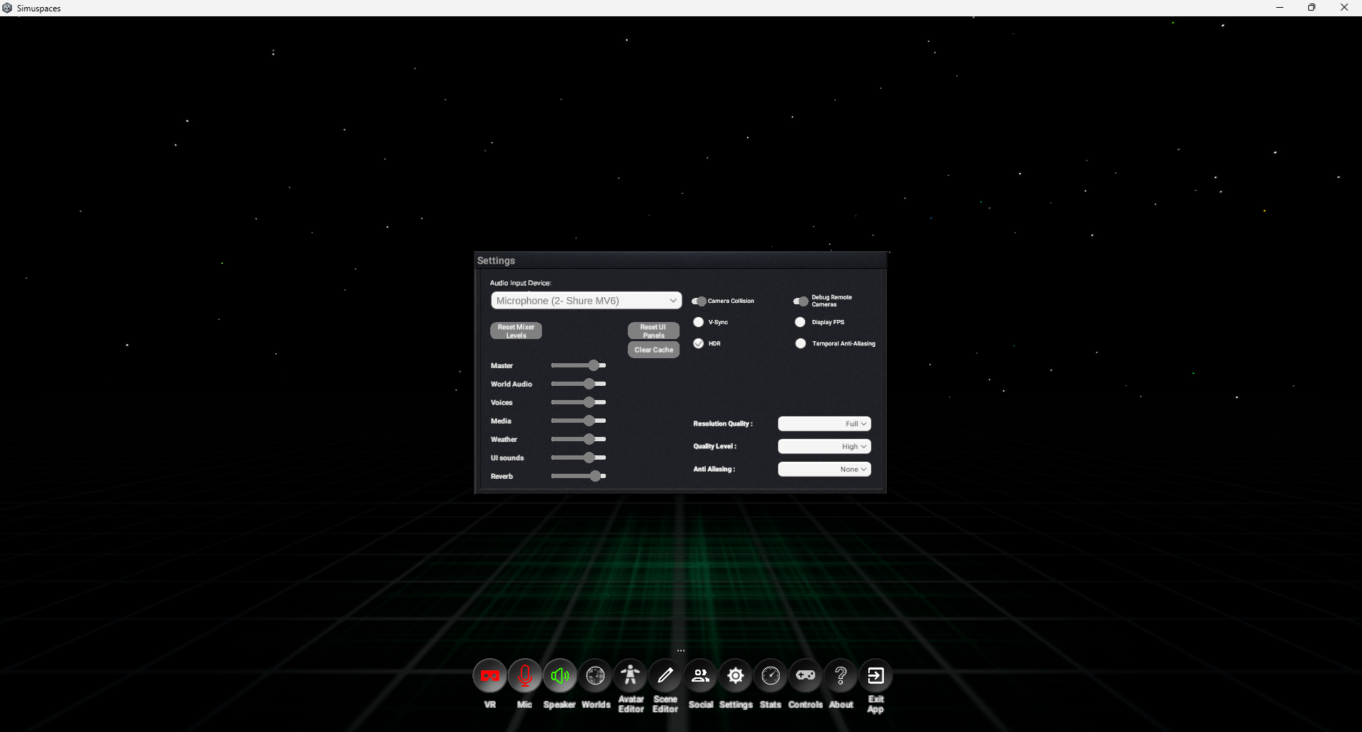 Settings dialog overview screenshot placeholder